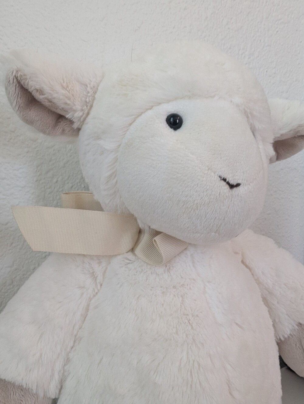 Pottery Barn Kids Cream and Tan Plush Lamb - Picture 2 of 5